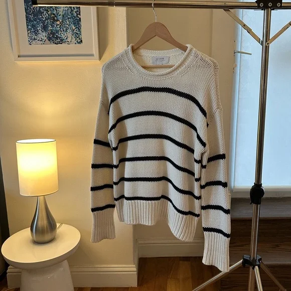 La Ligne Marina Striped Cotton Sweater - Picture 2 of 6